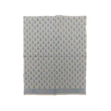 Blue & White Block Printed Utility Towel