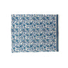 placemat with blue floral pattern 