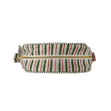 Multicolour Block Printed D Shaped Makeup Purse