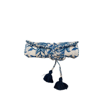 Blue & White Block Printed Jewellery Roll