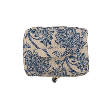 Blue & White Block Printed Beauty Case