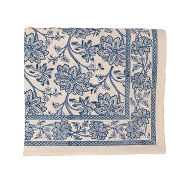 Blue & White Block Printed Tablecloths