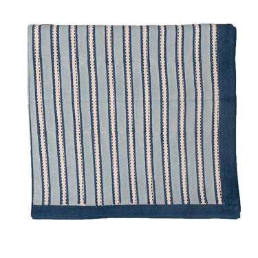 Blue & White Block Printed Tablecloths