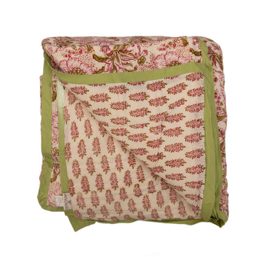 Anokhi Cotton Block Printed Baby Cot Quilt