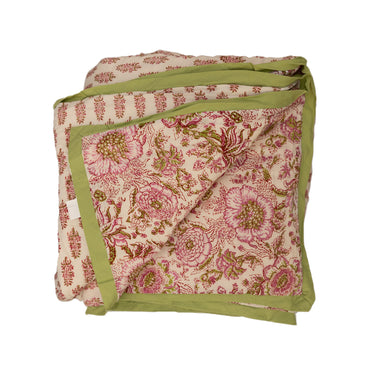 Anokhi Cotton Block Printed Baby Cot Quilt