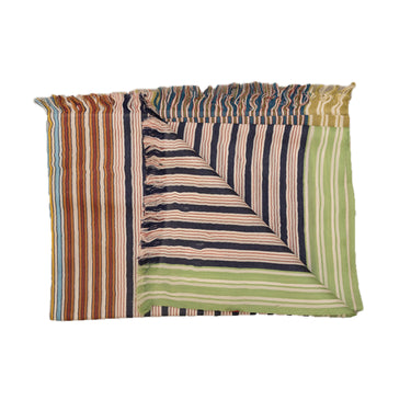 Anokhi Hand-Loomed Merino Wool Stole – Colourful Stripes