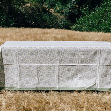 Soft Green Cotton Tablecloth