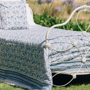 Blue & White Block Print Cotton Quilt