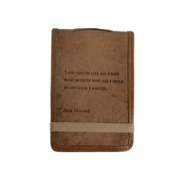 Small Leather-Bound Journal with Quote
