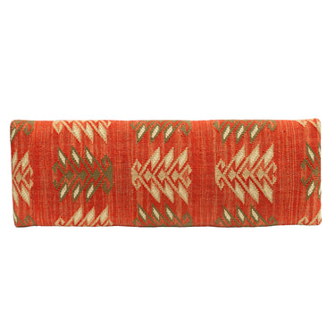 Kilim Upholstered Bench w Wooden Legs