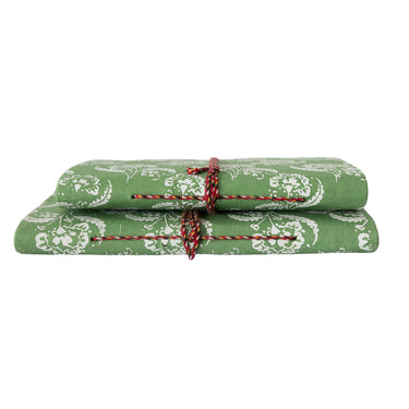 Green Floral Screen Print Bound Journal