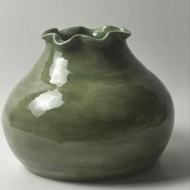 Hand Built Glazed Coil Vase