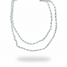 Necklace with aqua chalcedony beads o