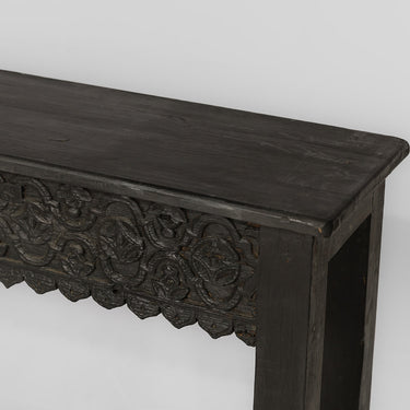 Black Carved Console Table