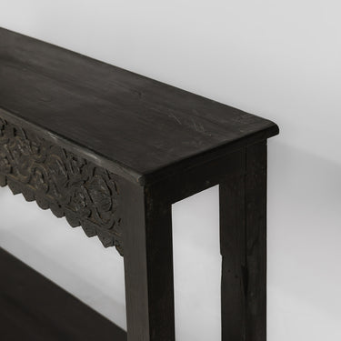Black Carved Console Table