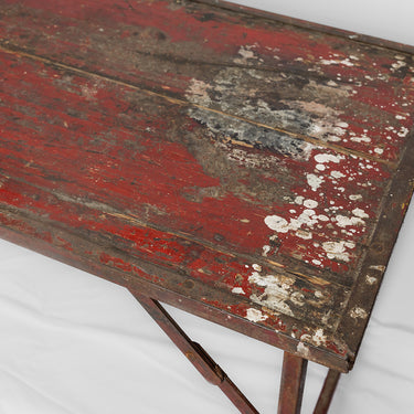 vintage timber & iron trestle table