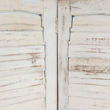 3 Panel Solid Timber Louvre Screen