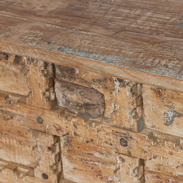recycled whitewash timber console
