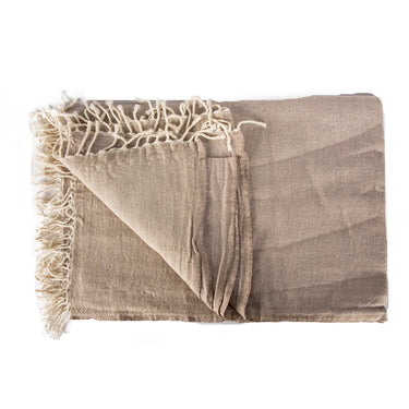 Merino Boiled Wool Throw capuccino