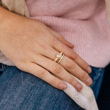 tila polki & soft pink enamel ring