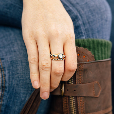 tila polki navy enamel ring