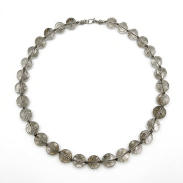 A beaded rutilated quartz necklace 