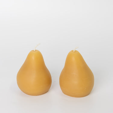 Beeswax pear candle