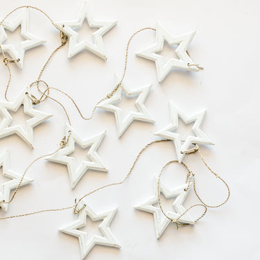 Hanging Natural Timber Stars on Jute String