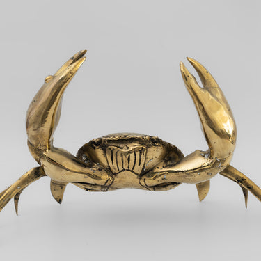 large brass crab ornament