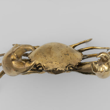 large brass crab ornament