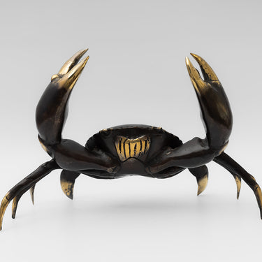 large brass crab ornament