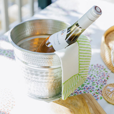 Hammered & embossed pot or wine bucket