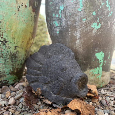Carved Lava Stone Fish