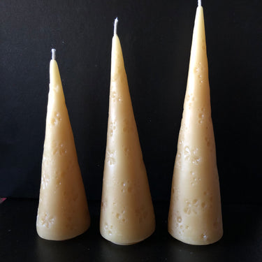 Beeswax Cone Candles (Set of 3)
