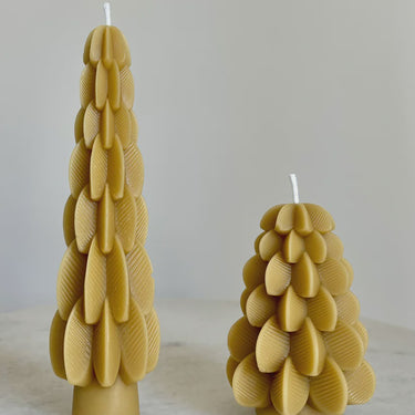 Christmas tree traditional beeswax candle