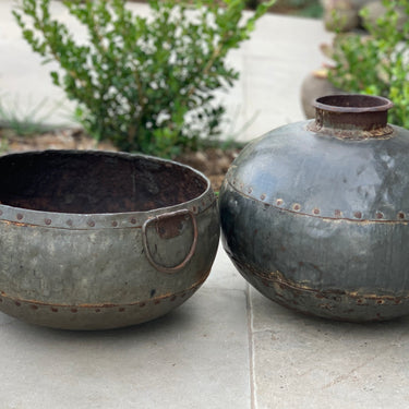 village iron water pot