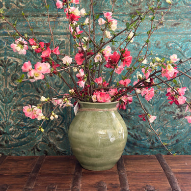 Hand Built Glazed Coil Vase