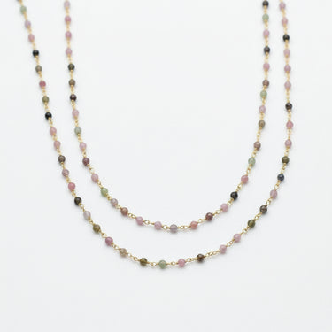 gold and tourmaline beads 