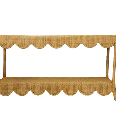 Scallop Rattan Console