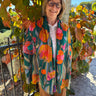 floral-patterned cashmere shawl 