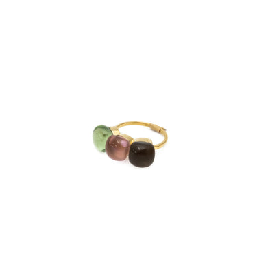 Sina triple stone ring gold