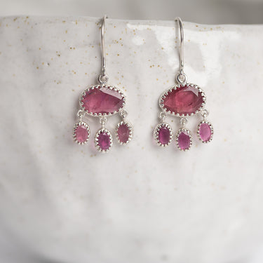 Tourmaline polki s/s earrings