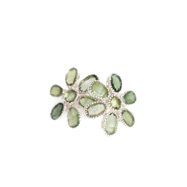 Tourmaline polki s/s earrings