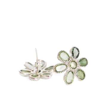 Tourmaline polki s/s earrings