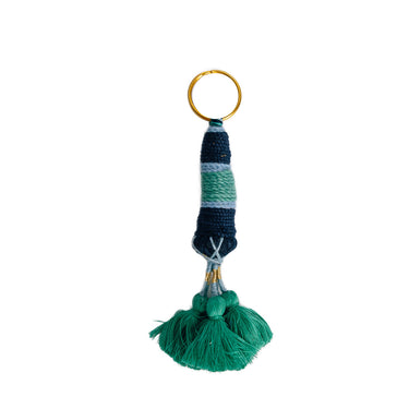 Anokhi cotton tassel keyring