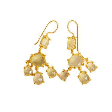 Shiva lemon quartz earrings