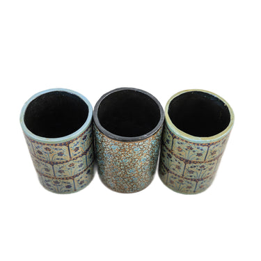 Hand Painted Papier-Mâché Pen Holder