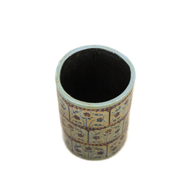 Hand Painted Papier-Mâché Pen Holder