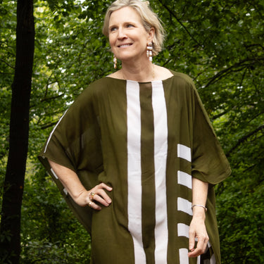 Velicya wide stripe kaftan