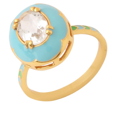Ferro oval ring - marine blue